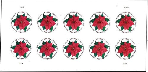 2018 Global Poinsettia 10 Booklets 100pcs