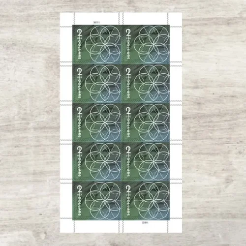5 Sheets of 10pcs, Floral Geometry, $2, 50PCS 
