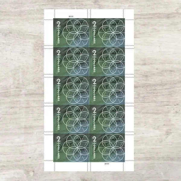 5 Sheets of 10pcs, Floral Geometry, $2, 50PCS 