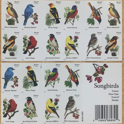 2014 song birds 5 books of 20PCS, total 100pcs