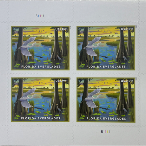 Florida Everglades Stamp, 5 Pane of 4pcs  $9.65
