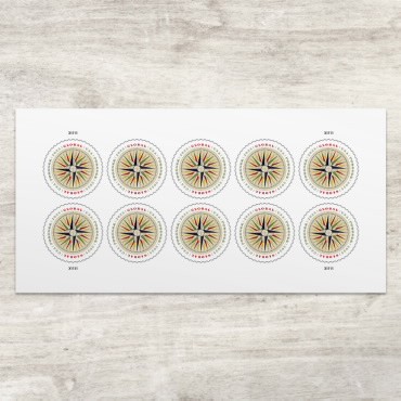 2025 Compass Rose Global, 10 Sheets of 10PCS, Total 100pcs