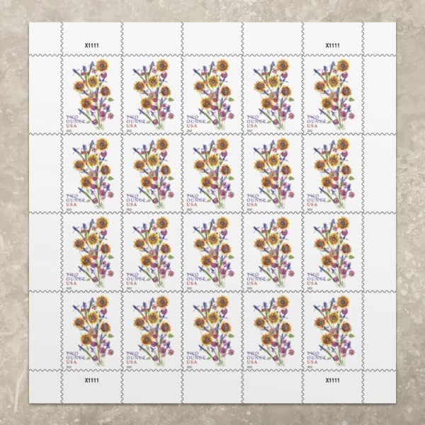2022 Sunflower Bouquet, two ounce, 5 Sheet of 20, 100 pcs