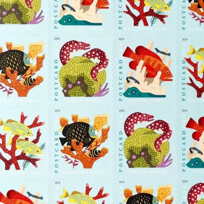 2019 Coral Reefs 5 Booklets 100pcs