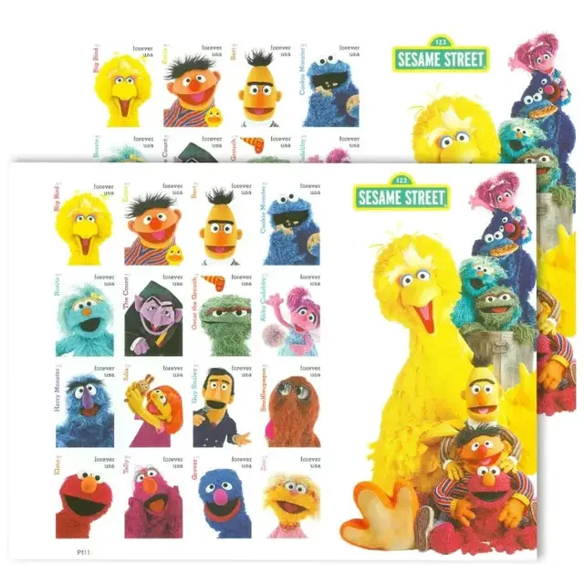 2019 Sesame Street - 5 Sheet of 16, 80pcs