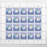 Sailboats Postcard 5 Sheets of 20， 100 pcs