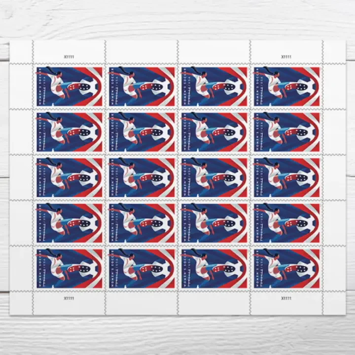 Women football  5 sheets of 20, 100 pcs