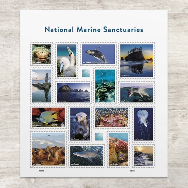 National Marine Sanctuaries ,5 Sheets of 16 ,80pcs