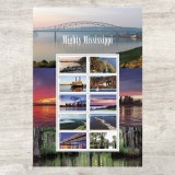 10 Sheets of 10 ,Mighty Mississippi,100PCS