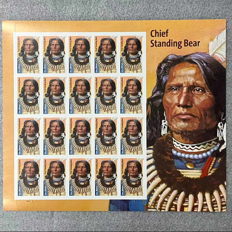 chief standing bear 5 sheets of 20, 100pcs