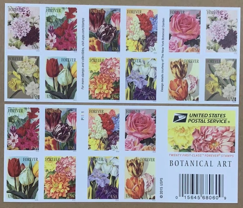2016 Plant art 5 Sheets of 20，total 100pcs