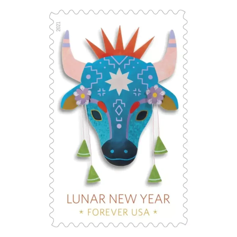 2021 Year of The Ox Lunar New Year 5 sheets of 20, 100pcs