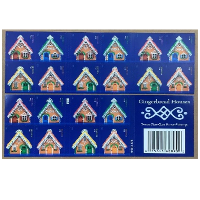 2013 Gingerbread House 5 Sheets of 20pcs，total 100pcs