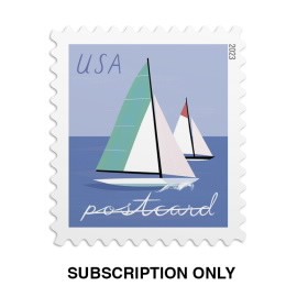 Sailboats Postcard 5 Sheets of 20， 100 pcs