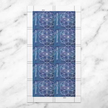 5 Sheets of 10pcs, Floral Geometry, $1, 50PCS