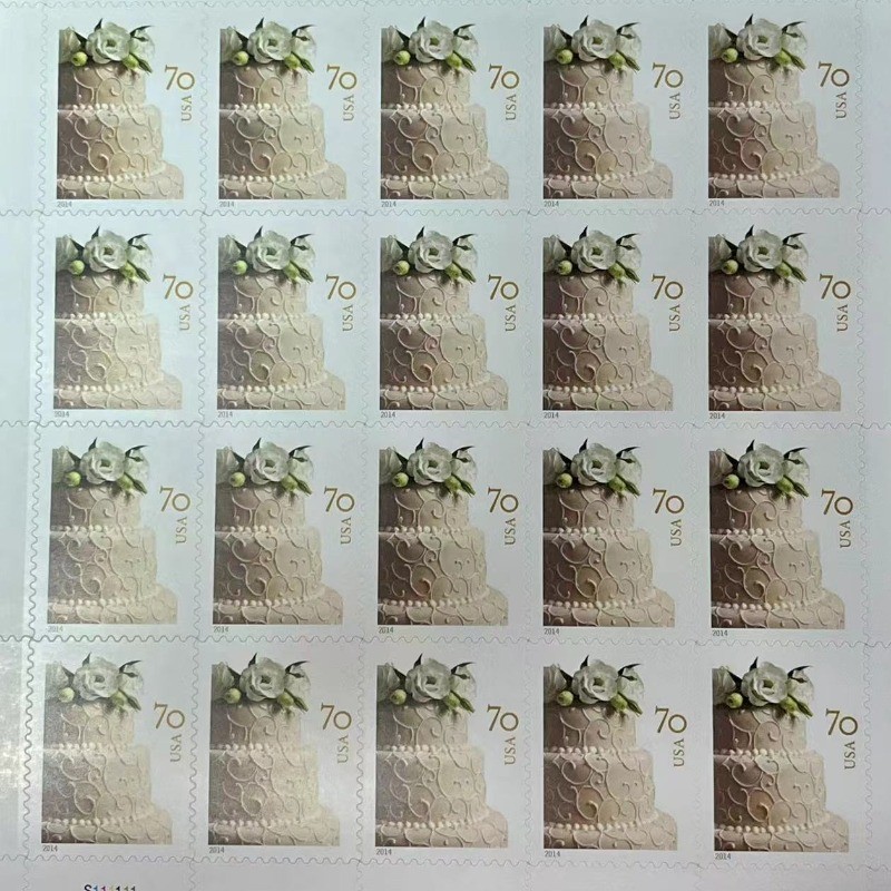 2014 Wedding Cake, 70C, 5 sheets of 20pcs，total 100pcs