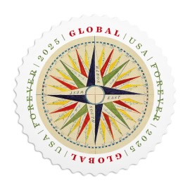 2025 Compass Rose Global, 10 Sheets of 10PCS, Total 100pcs
