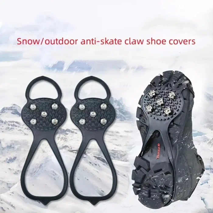 Aretues Non-slip Spike Shoe Cover, Traction Snow Spike Grips For Boots,  Outdoor Professional Rock Climbing