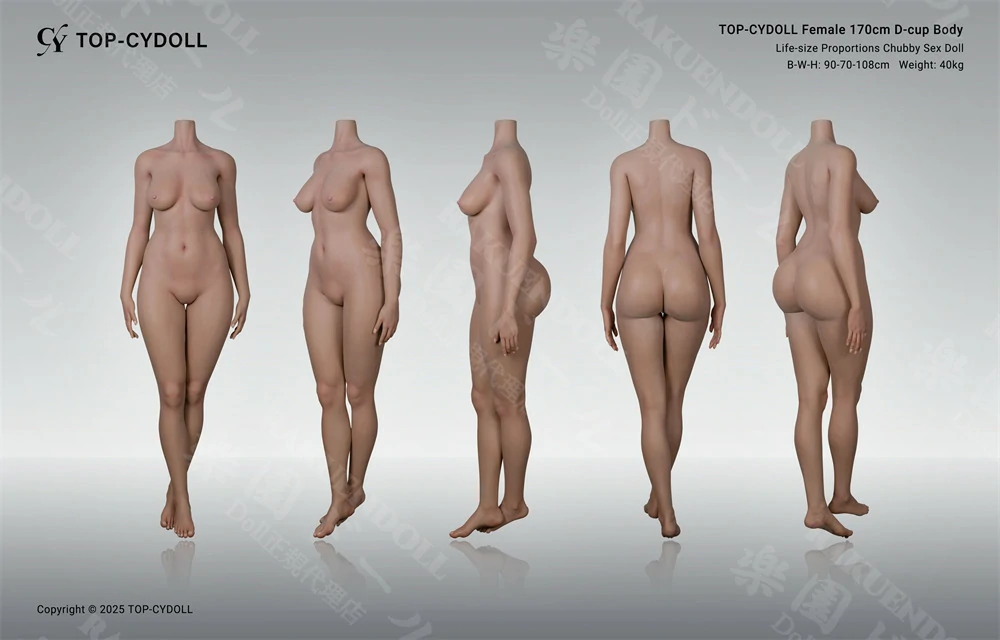 TOP-CYdoll 170cm Eカップ リアルドール 高級等身大ボディ三面図