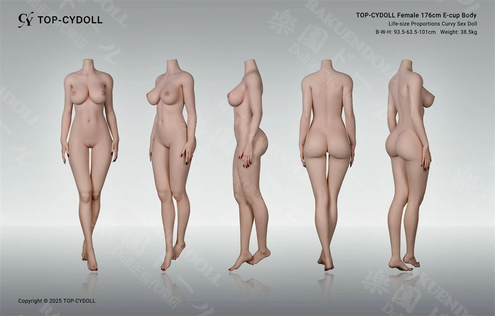 TOP-CYdoll 176cm Gカップ  ダッチワイフ ヌードの三面図