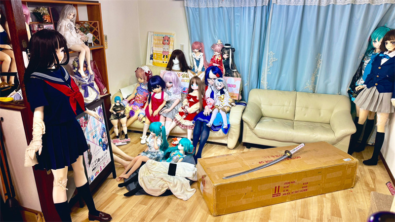 様々なブランドのアニメドール複数体