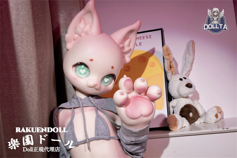 猫ヘッド 145cm AAカップ 魅惑的なケモノ系ダッチドール DOLLTA 横画像
