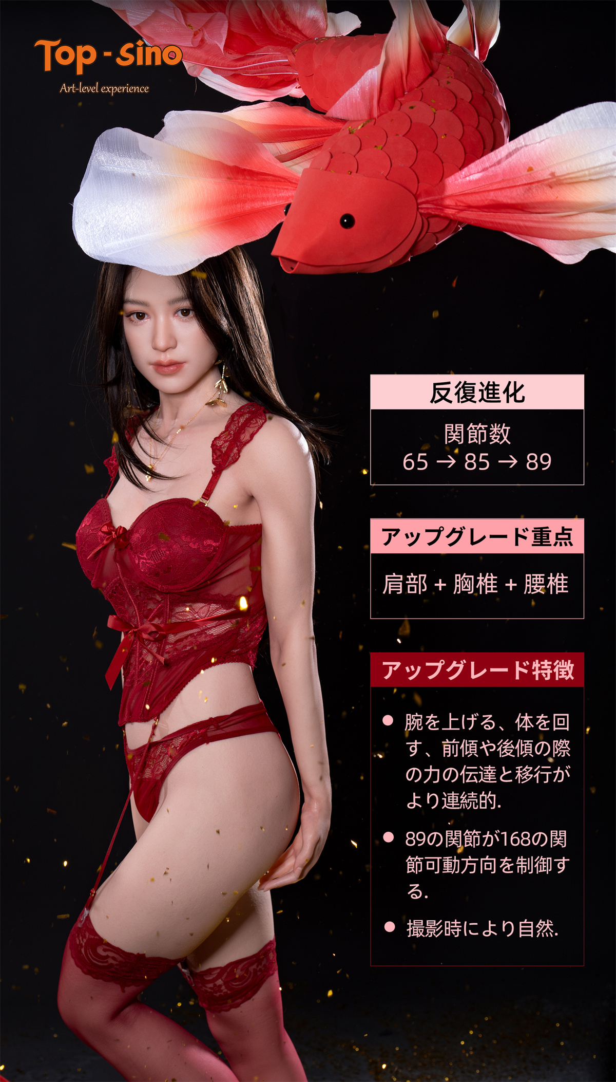Top-sinodoll 【TYPEグラビア】165cm Eカップ 関節構造の進化 リアルドール