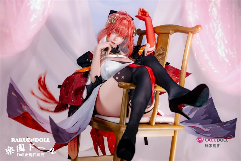 LACE DOLL 玄叶①メイク 163cm Hカップ 鳴潮 長離 二次元風コスプレ姿ダッチワイフ 横画像