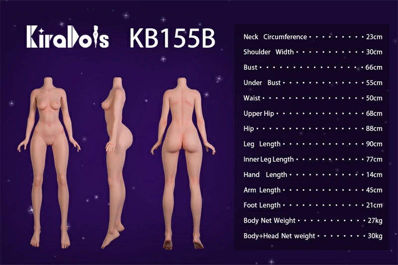 sexdoll Kiradols 155cm Bカップ ボディ詳細