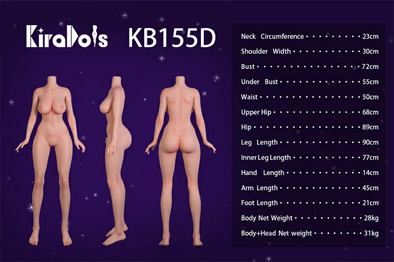 sexdoll Kiradols 155cm Dカップ ボディ詳細
