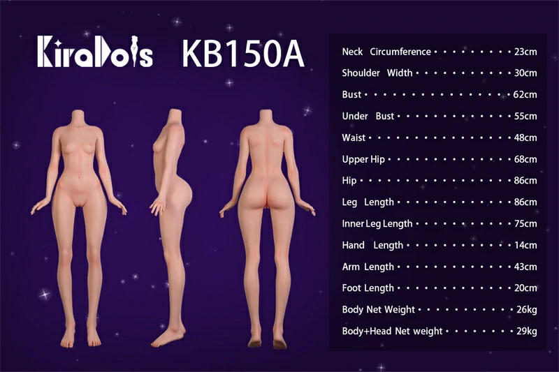 sexdoll Kiradols 150cm Aカップ ボディ詳細