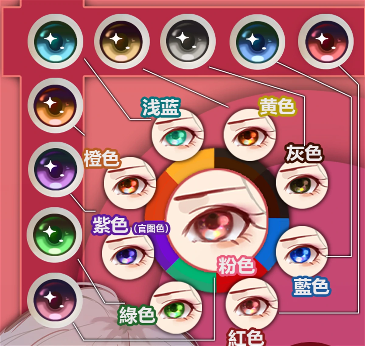 ElsaBabe AHRC032ヘッド セックス ドール 眼球カラー一覧
