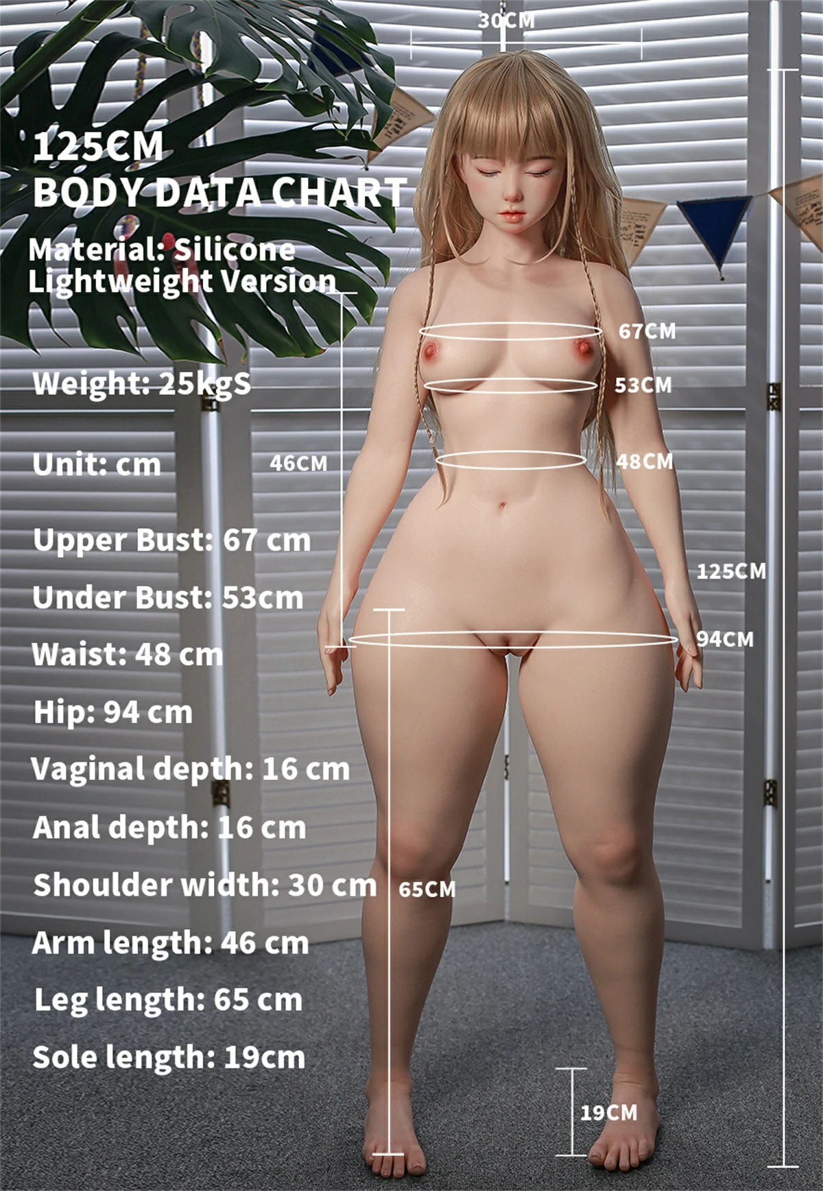 Jiusheng Doll ラブドール 125cm Cカップ ボディ詳細