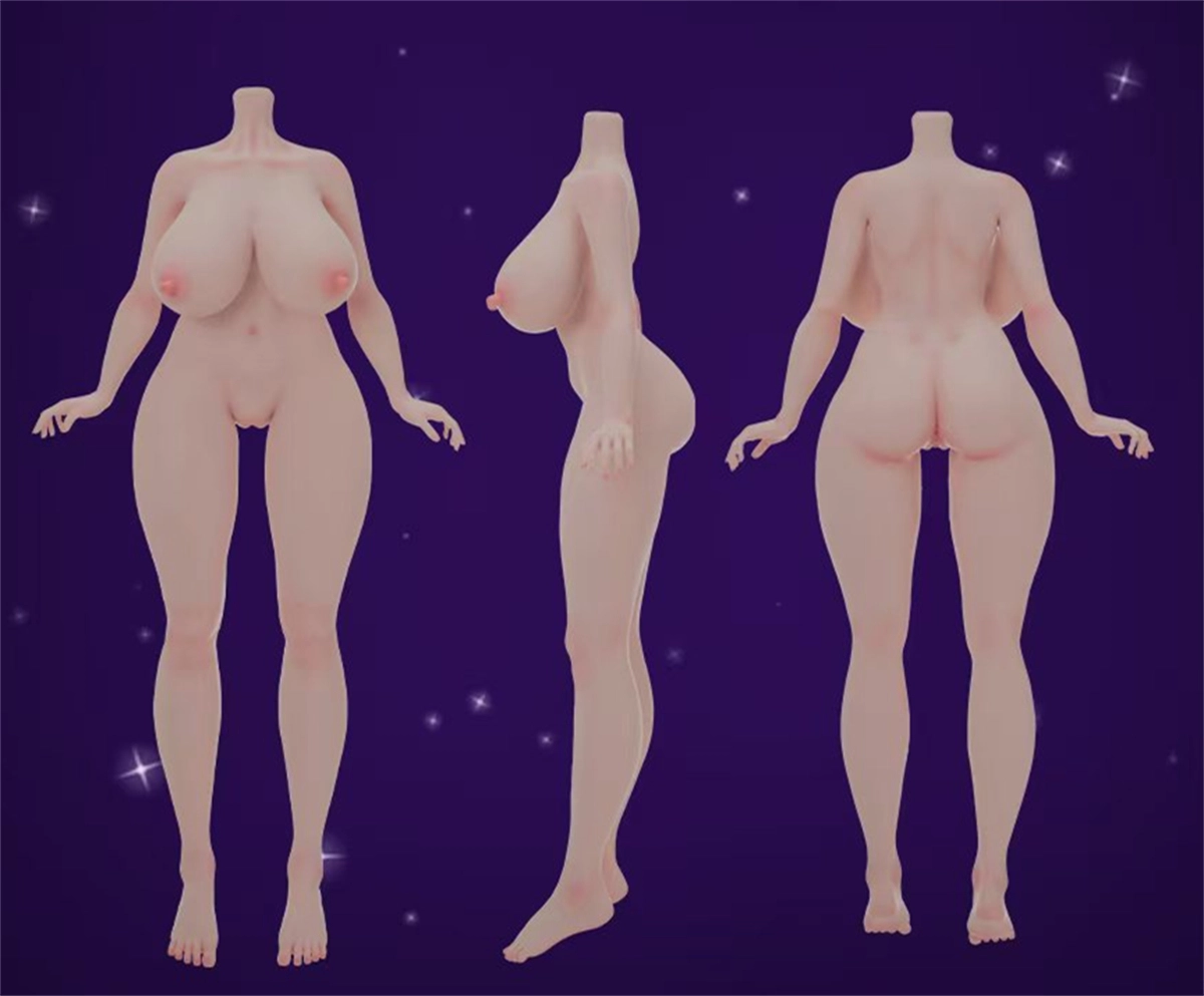 ラブドール Kiradols×羊角社 150cm Nカップ ボディ三面図