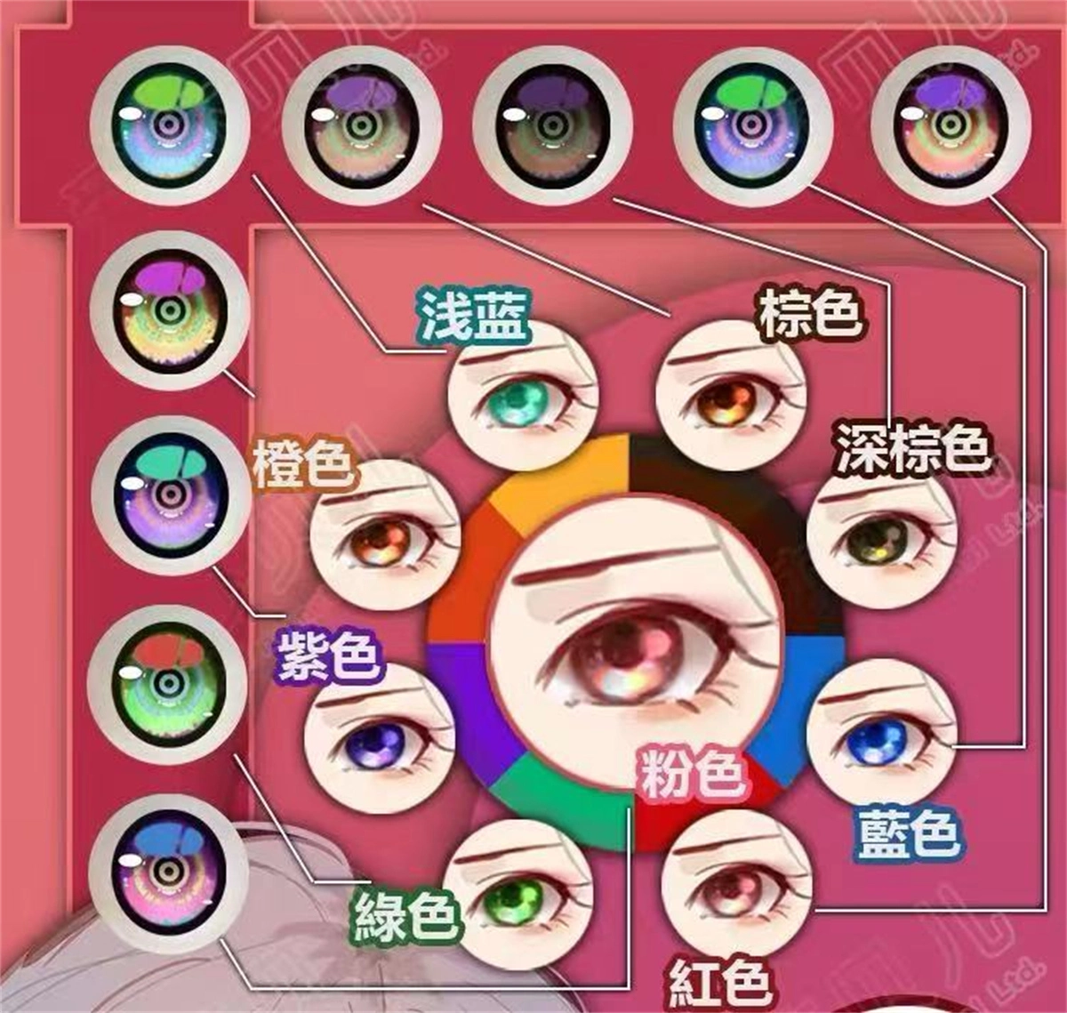ElsaBabe リアルドール RAD058 遠藤風花ヘッド 眼球カラー一覧