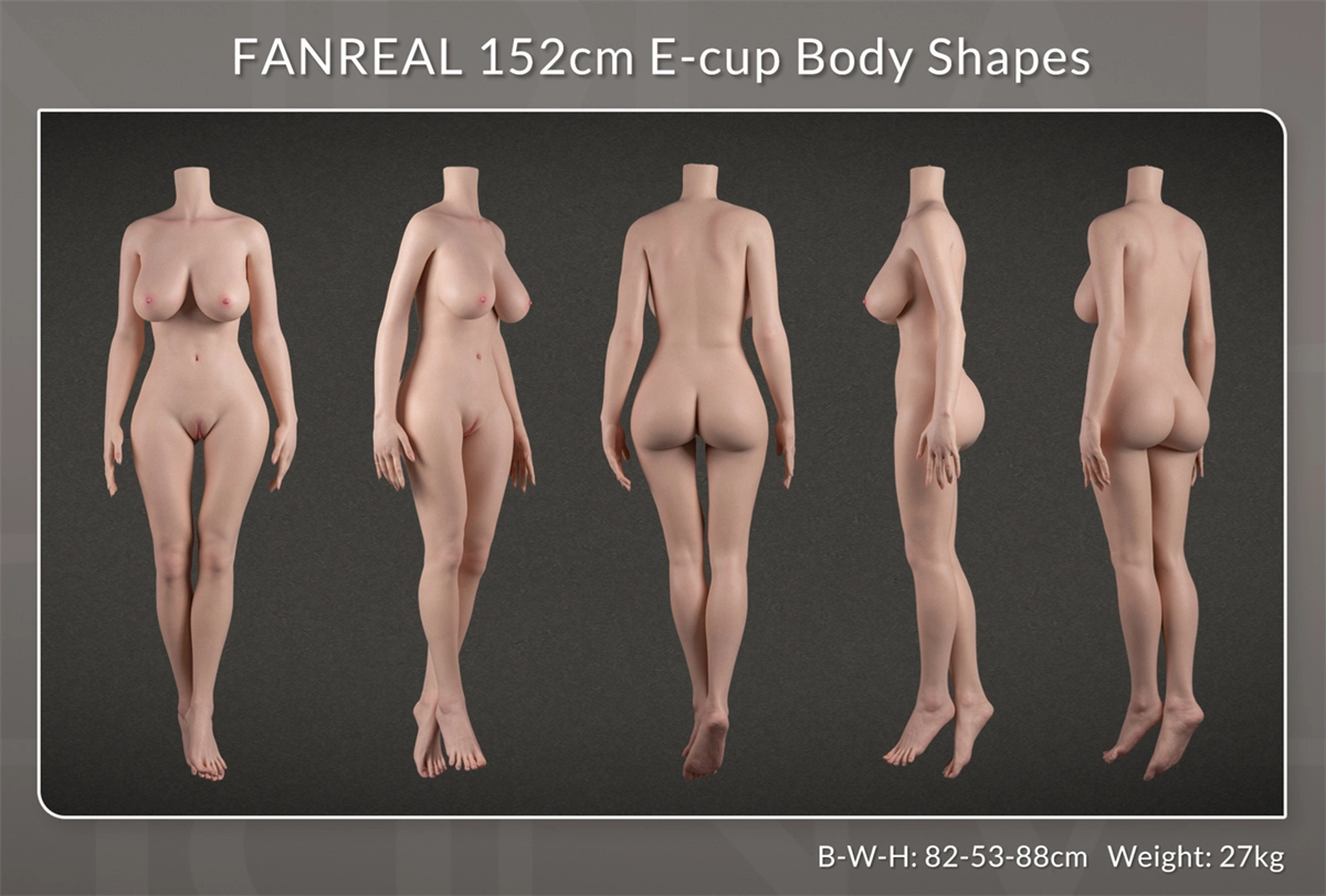 ラブドール Fanreal doll 152cm Eカップ ボディ三面図