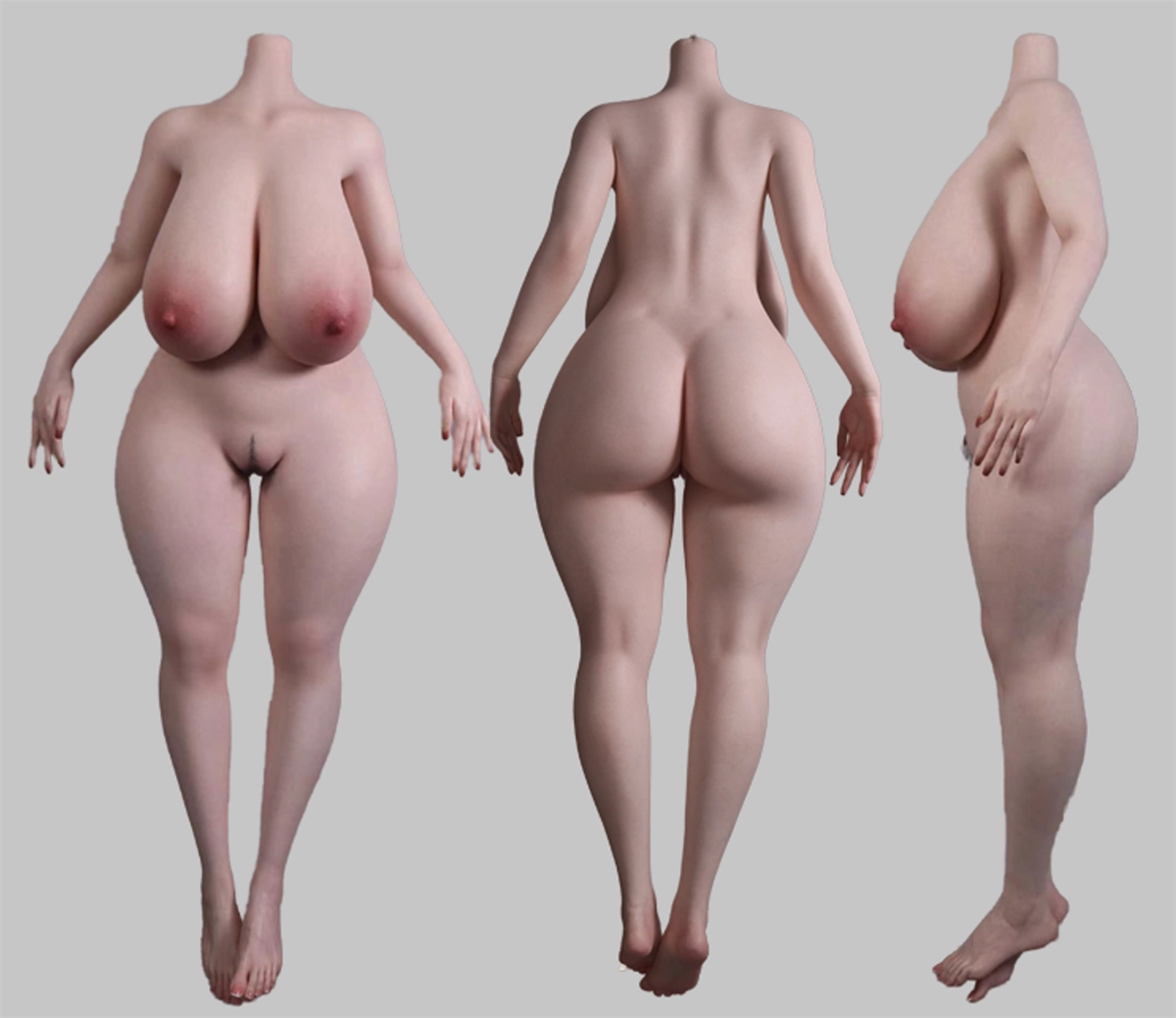 ラブドール Evasdoll 169.5cm Iカップ ボディ三面図
