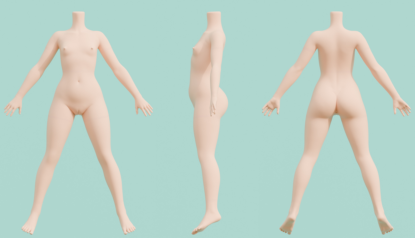 IROKEBIJIN 110cmぼっちゃり ボディ三面図