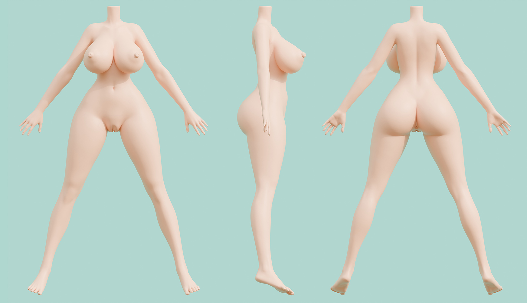 IROKEBIJIN 98cm L ボディ三面図