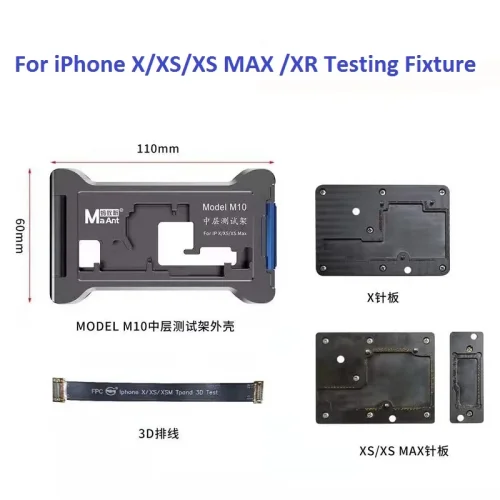 MaAnt M10 For iPhone X XS XSMAX XR 4 in 1 Motherboard Function Testing Fixture Upper Lower Middle Frame Tester