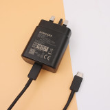 Original Samsung 45W PPS PD Super Fast Charger EU/US/UK Plug Dual Type C USB Cable For Galaxy S21 S20 S22 Plus Note 20 Ultra A91