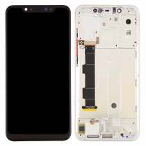 For xiaomi mi 8 LCD screen digitizer assembly with frame - silver