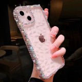 Apple mobile phone case new diamond pattern with drill anti-fall all-inclusive protective cover right angle