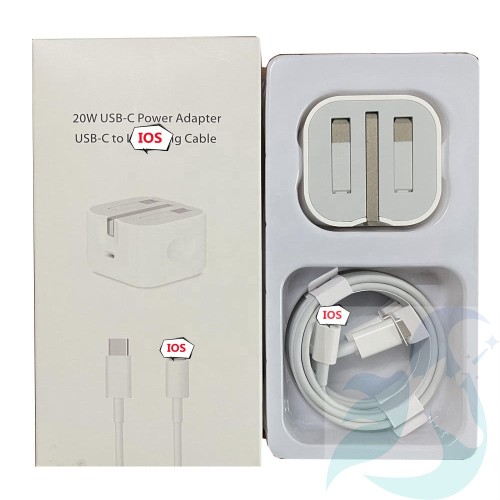 Packing box For 20W USB-C Power Adapter with 20W Type c to IOS Cable     (only box)