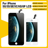 AAA+++LCD Display For iPhone 6 7 8 6S Plus Touch Screen Replacement For iPhone 5 5C 5S SE No Dead Pixel+Tempered Glass+Tools+TPU