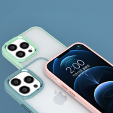 transparent silicone protective cover case with Hawkeye metal frame for iphone 11 - 13 pro max