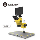 KAI LI WEI 16MP Microscopio Camera 7-50X Simul-Focal Trinocular Stereo Microscope with 0.5Xctv Soldering PCB Jewelry Repair Kit