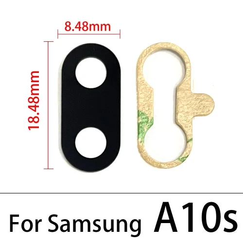 10 pcs Rear Back Camera Lens For Samsung Glass Cover with 3M Sticker Adhesive Replacement Parts