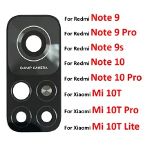 Lente de Cristal para cu00e1mara trasera de Xiaomi Redmi Note 9, 9S, 10, 10s Pro, 9A, 9C / Mi 10, 10T, Note 10 Pro, 11 Lite, con adhesivo, 2 uds.