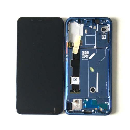 For xiaomi mi 8 LCD screen digitizer assembly with frame - blue